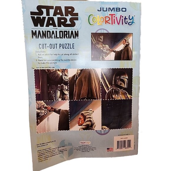 Star Wars the Mandalorian Grogu’s rescue colortivity jumbo coloring book 190page - Picture 2 of 2